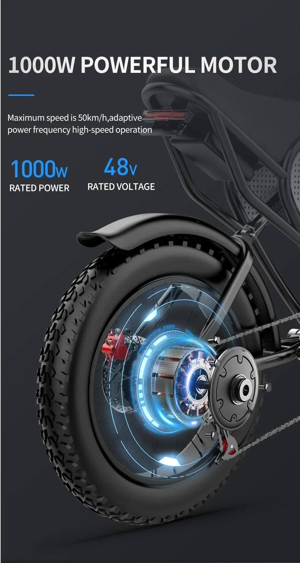 Electric Bicycle 2000W Powerful Motor 52V40AH Removable Battery Oil Brake 20*4.0inch Fat Tire Ebike Snow Mountain Electric Bike