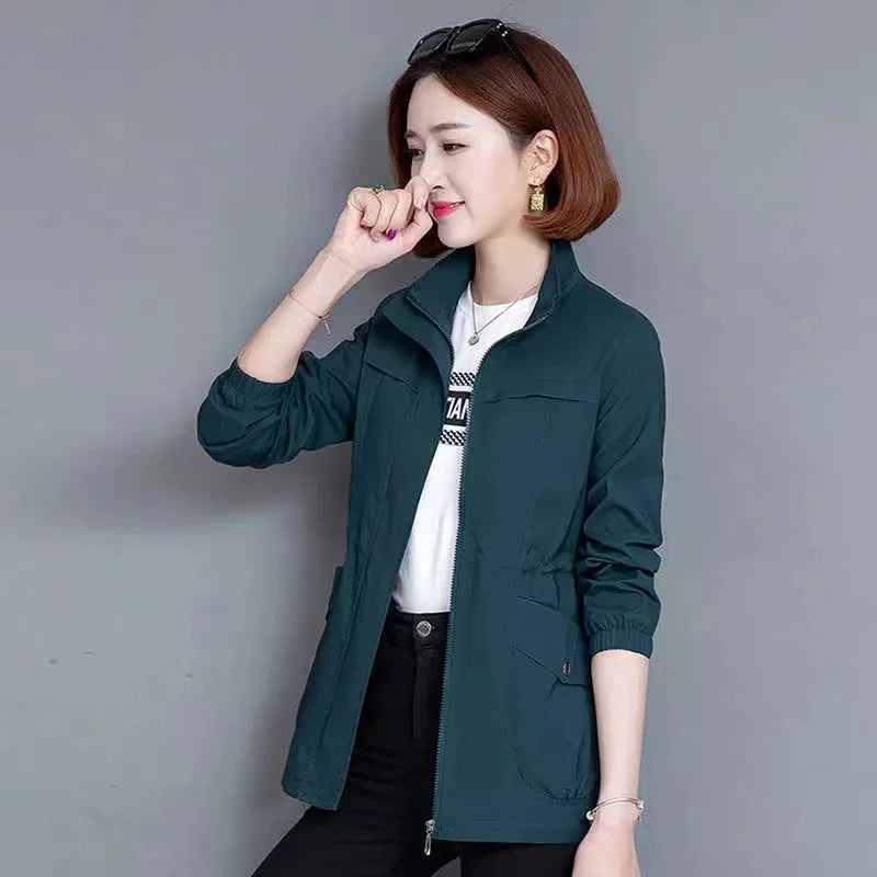 Spring Women's Jackets 2023 New Causal Windbreaker Famale Thin Basic Coat Lightweight Jacket Outwear Women Clothing