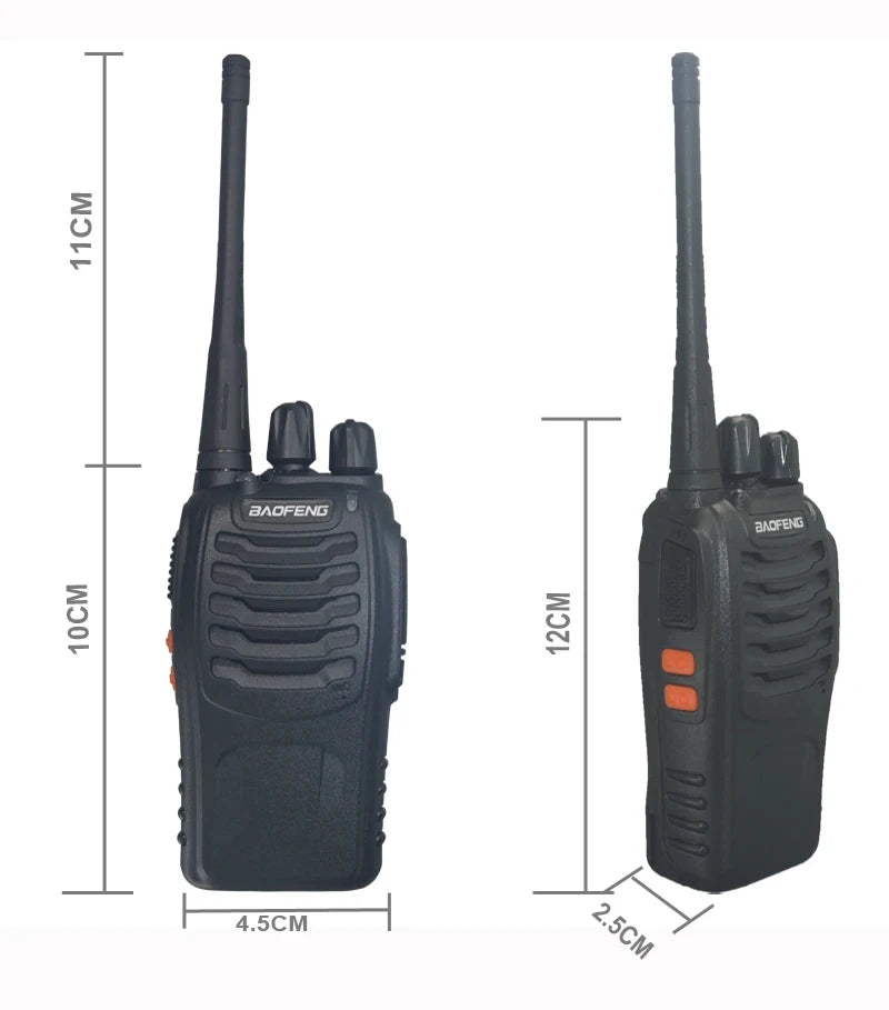 Baofeng BF 888S 1/ 2PCS Walkie Talkie UHF 400 470MHz Portable Long Range Two Way Ham Radios Receiver Transmitter Transceiver