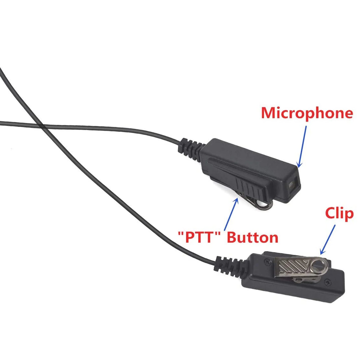 Covert Acoustic Tube Security Bodyguard Earpiece Headset PTT Mic Compatible for Motorola CP040 DP1400 GP68 GP88