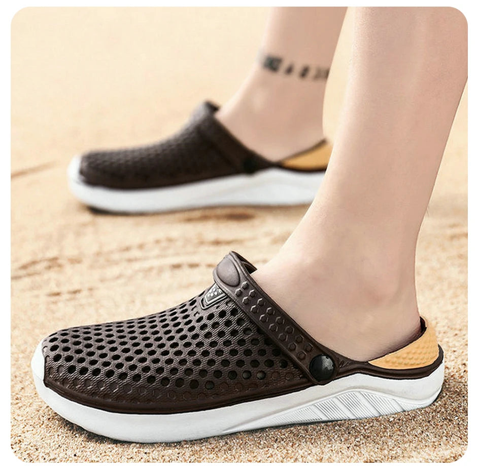 Unisex Fashion Beach Sandals Men Anti Slip Thick Sole Slippers Lightweight Summer Flip Flops Garden Shoes Man Women