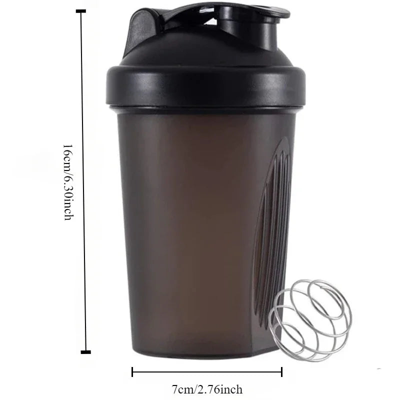 400ml Protein Powder Shaker with A Small Stainless Blender Ball LeakProof Water Bottle Portable Outdoor Gym Sports Milkshake Mug