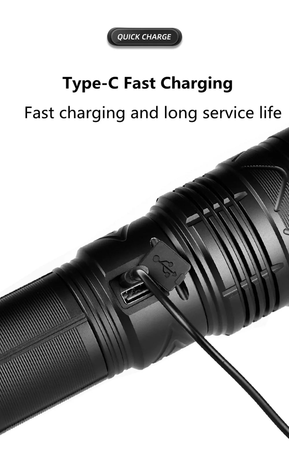 Powerful LED Flashlight Super Bright Spotlight Long Range Zoomable Emergency Torch Outdoor Tactical Lamp lantern Power Display