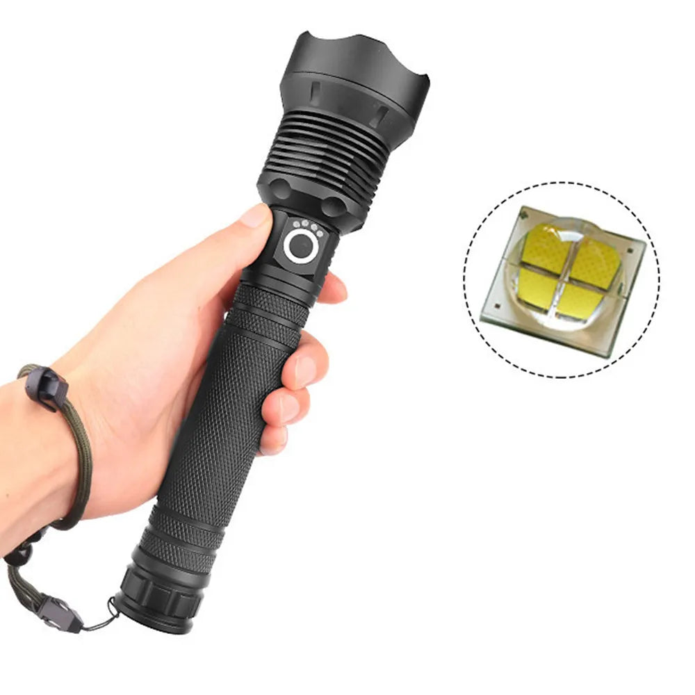 USB Powerful xhp70.2 Flashlight Torch Super Bright Rechargeable Zoom LED Tactical Torch xhp70 18650 or 26650 Battery Camp Lamp