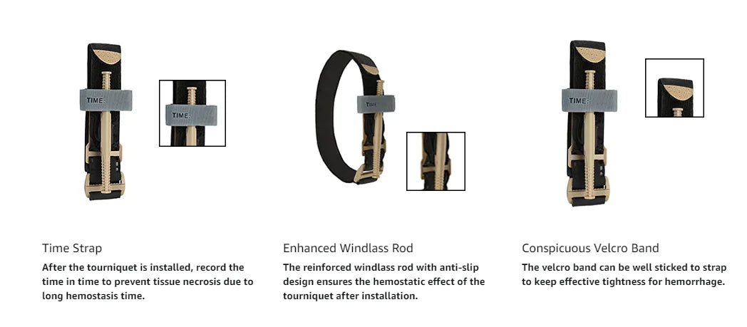 Rhino Rescue Tourniquet Medical Autdoor Emergency Tactical Fast Hemostasis Easy To Operation Trauma For Camping Hiking