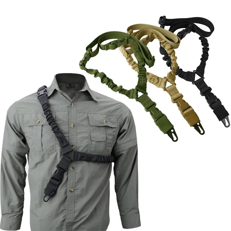 Tactical Gear Tactical Single Point Gun Sling Shoulder Strap Rifle Rope Belt with Metal Buckle Shot Gun Belt Hunting Accessories