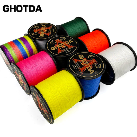 Ghotda 8X Super Strong Braided Fishing Line Multicolor Multifilament Carp Fishing Line 1000m-300m Fishing Gear