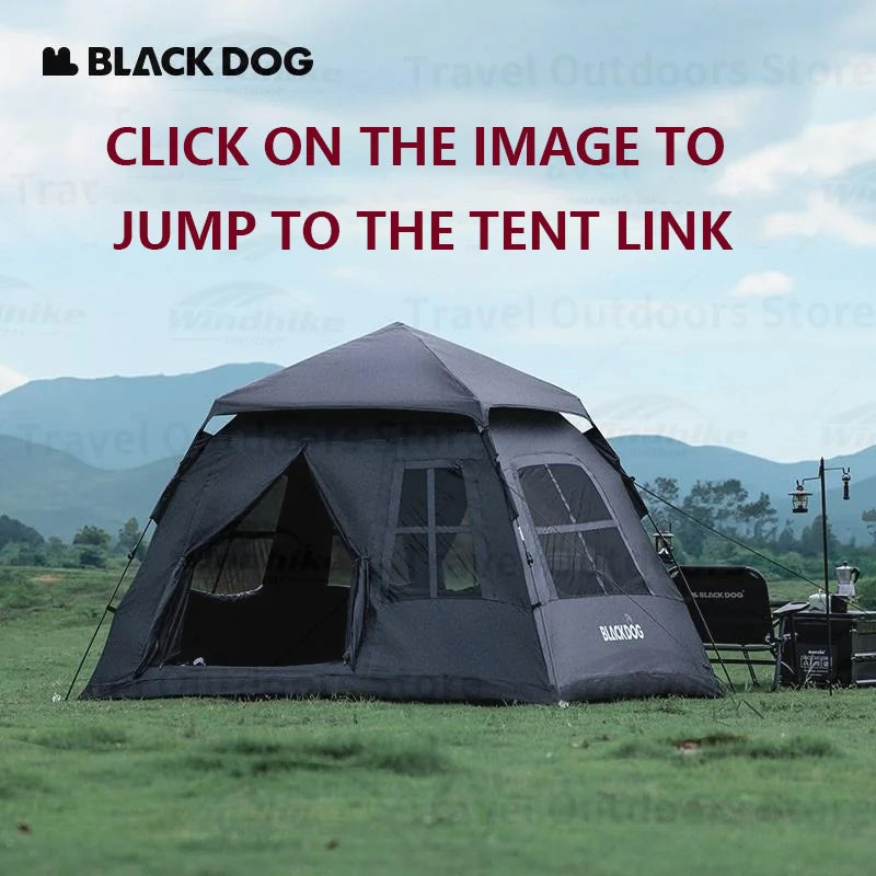 Naturehike BLACKDOG Automatic Tent Black Coating Two Doors Four Windows Camping Outdoor Sunscreen Waterproof Quick Opening Tent