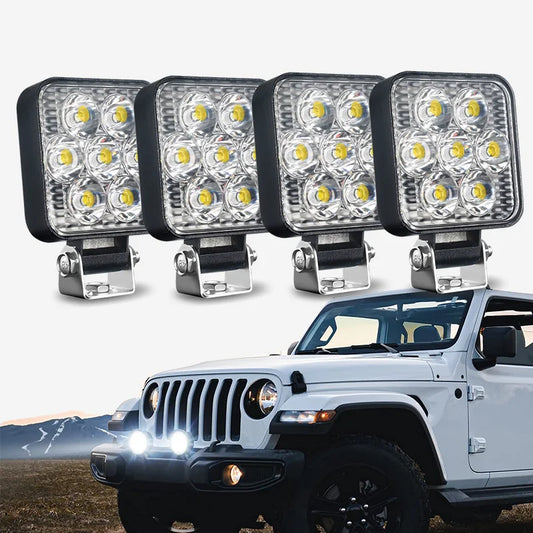 3.5inch LED Pods Light 48W Mini Work Light Bar Square Spotlights 6000K Driving Lamp for Car Truck Offroad Vehicles Atvs Boat