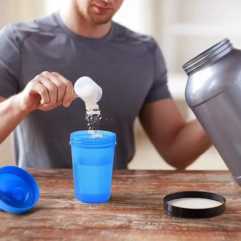 400ml Protein Powder Shaker with A Small Stainless Blender Ball LeakProof Water Bottle Portable Outdoor Gym Sports Milkshake Mug