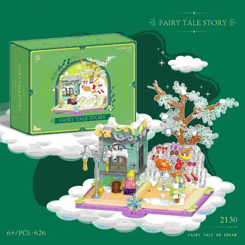 Mini Particle Assembly Building Blocks Fairy Tale Story Book Series DIY Toy Ornament Assembled Boys Girls Kids Birthday Gift