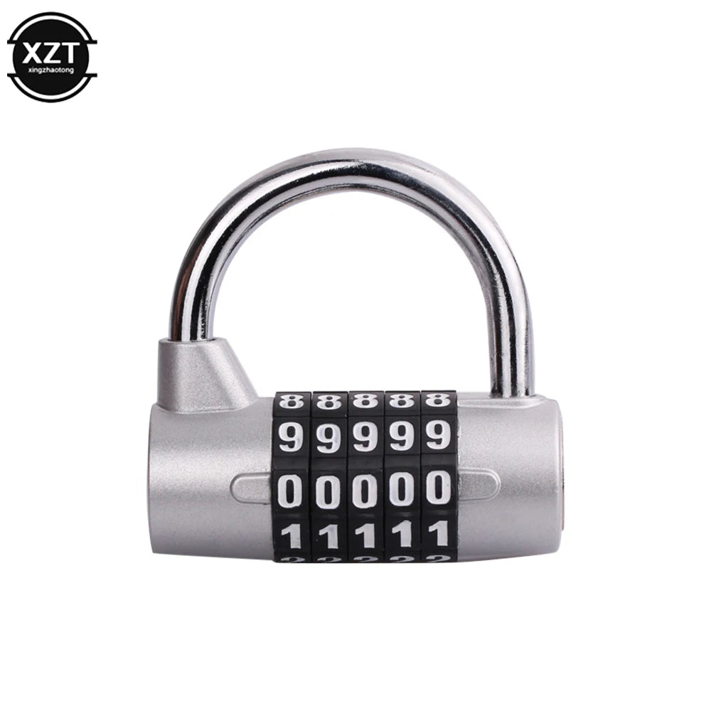 High Quality Heavy Duty 4 Dial Digit Combination Lock Weatherproof Security Padlock Outdoor Gym Safety Code Lock Black