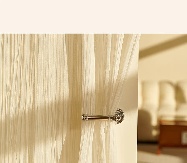 2022 Japanese Linen Translucent Gauze Curtain Living Room Warm White High-quality Curtain Bedroom High-grade Decorative Curtains