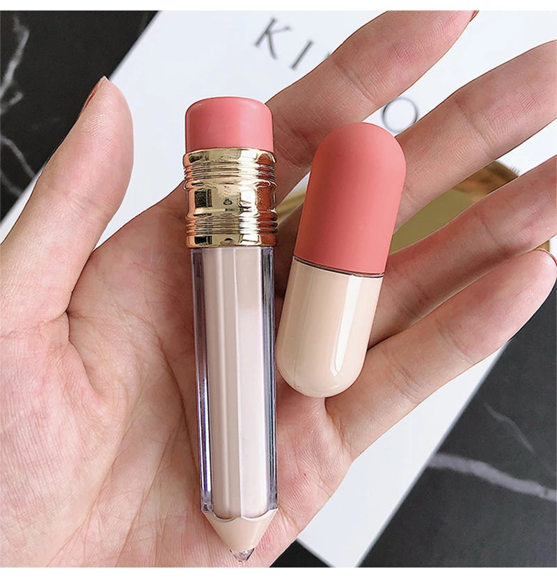 Mini Capsule Liquid Foundation Cosmetics Bottling Travel Portable Skin Care Bottle Pencil Refilable Bottle with Lip Brush Tool