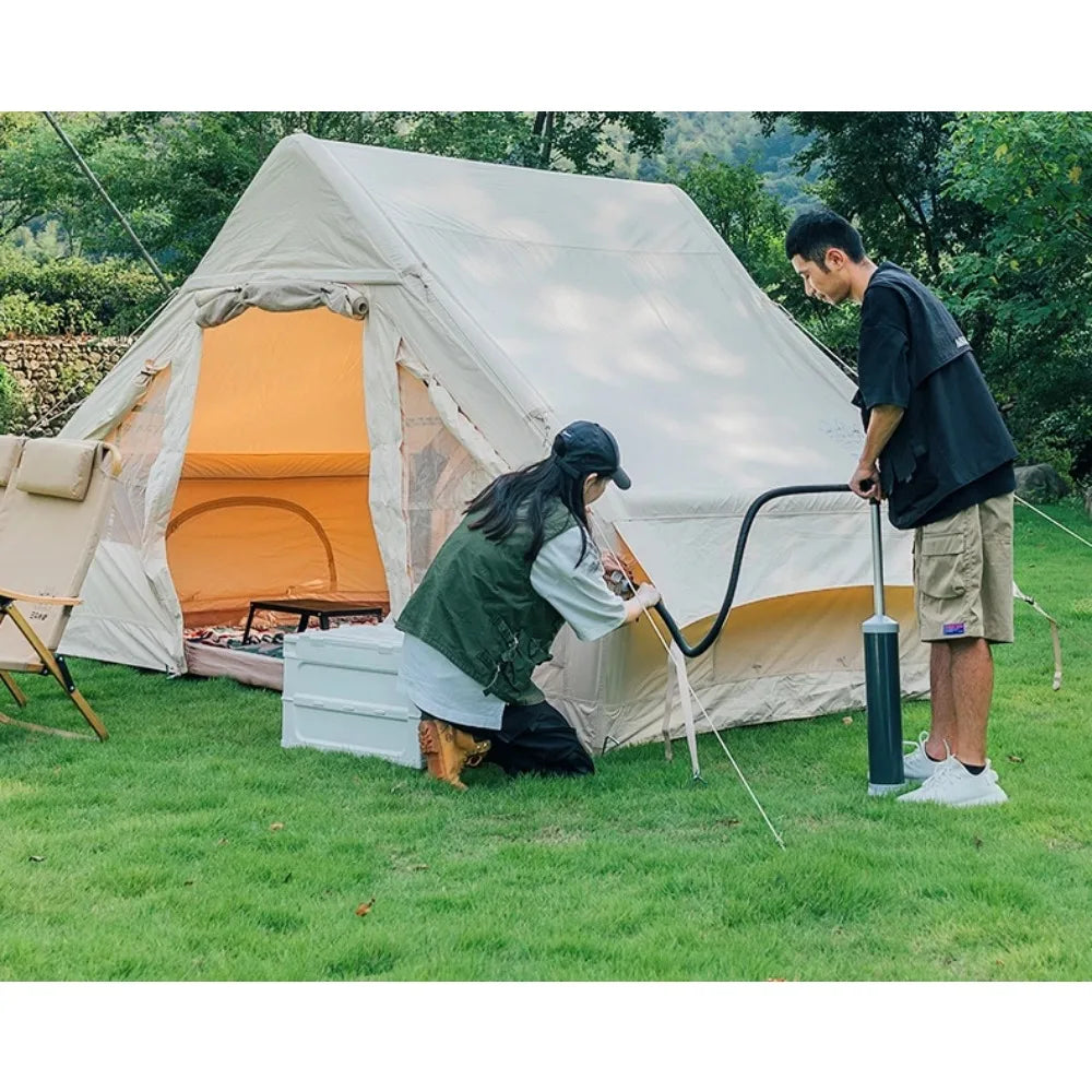 Inflatable Roof Tent Waterproof Inflation Tent Larger Outdoor Luxury Camping Hotel Tent 5-8 People Portable Family Party Tent