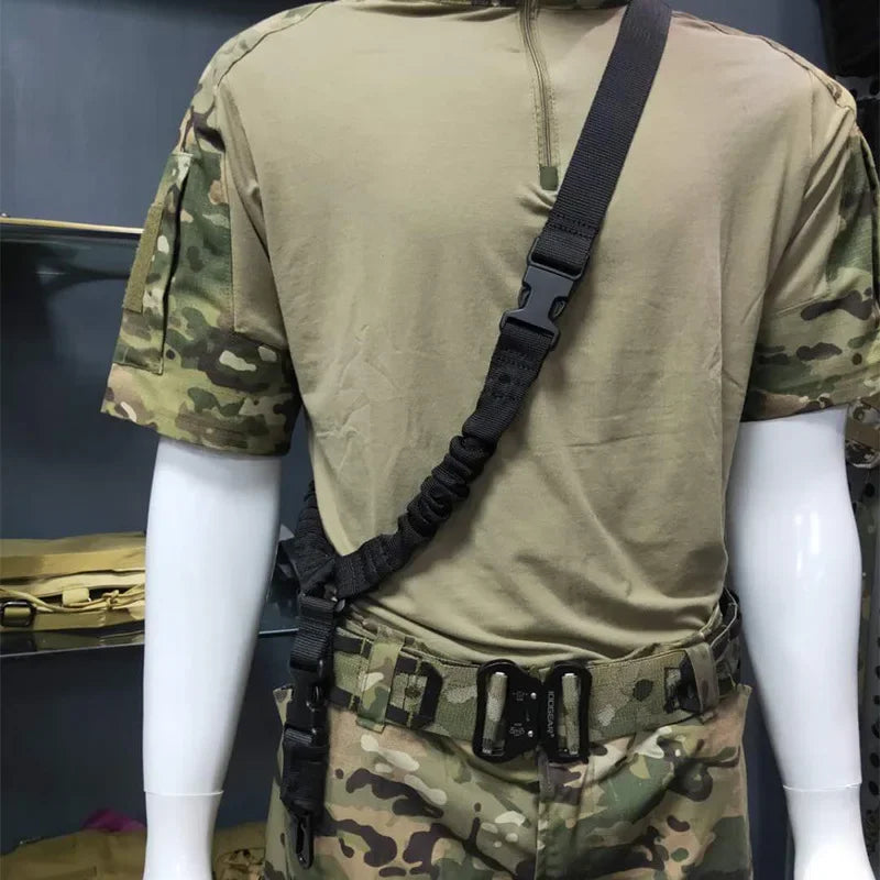 Tactical Gear Tactical Single Point Gun Sling Shoulder Strap Rifle Rope Belt with Metal Buckle Shot Gun Belt Hunting Accessories