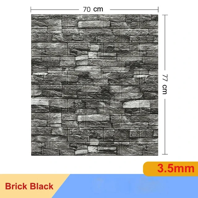 20 Pcs 3D Wall Stickers Brick Pattern Wallpaper DIY Waterproof for Living Room Bedroom Kitchen Background Home Wall Decoration