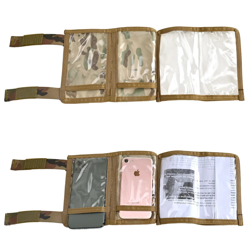 Tactical Arm Sleeve Map Pouch Wrist Pocket Strap Card Mobile Phone Storage Bag Camping Equipment Hunting Accessories Gear