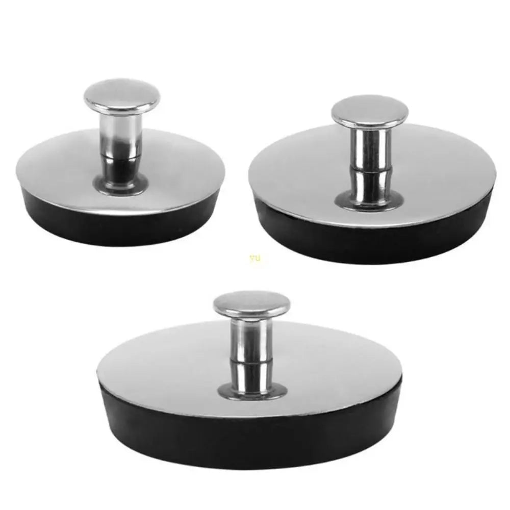 1Pcs Stainless Steel Bath Plug Rubber Kitchen Bathroom Accessory Drain Stopper Water Easy to Use Bath Tub Caps