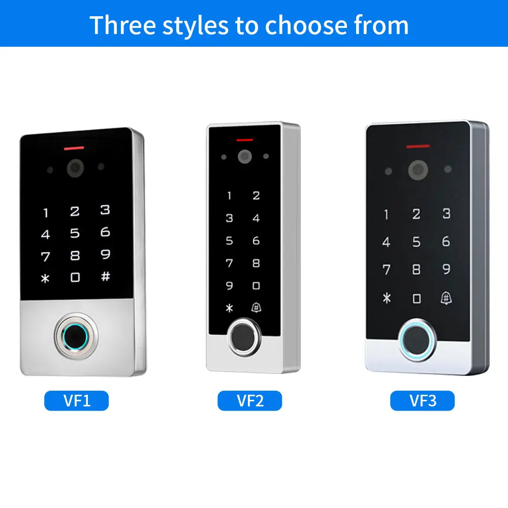 Tuya WiFi Video Intercom Doorbell to Phone Camera Home Security Door Phone Fingerprint Access Control System Pin/APP/Card Unlock