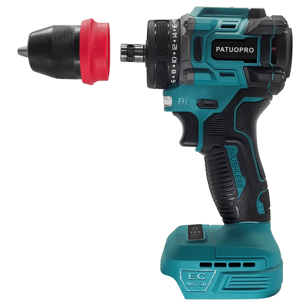 2 In 1 Cordless Electric Drill Screwdriver 24 Torque Setting Rechargeable Driver Home Handheld Power Tool For Makita 18V Battery