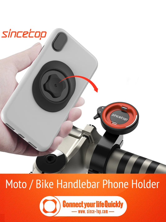 Bike Phone Holder,Motorcycle Phone Mount,Quick Lock Universal Mountain/Road Bicycle/MTB/Scooter/Electric Handlebar Phone Stand