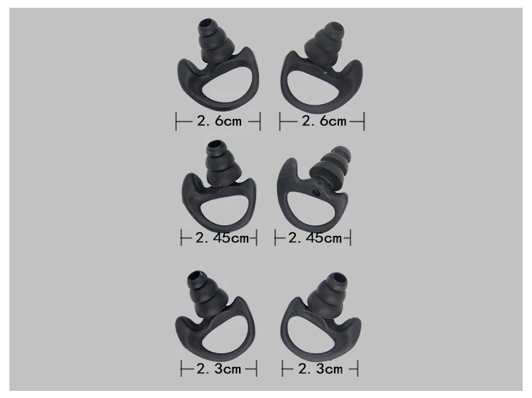 XIERDE Replacement Soft Silicone Earmould Earbud Earplug for Walkie Talkie Portable Two Way Radio Earpiece Heaset