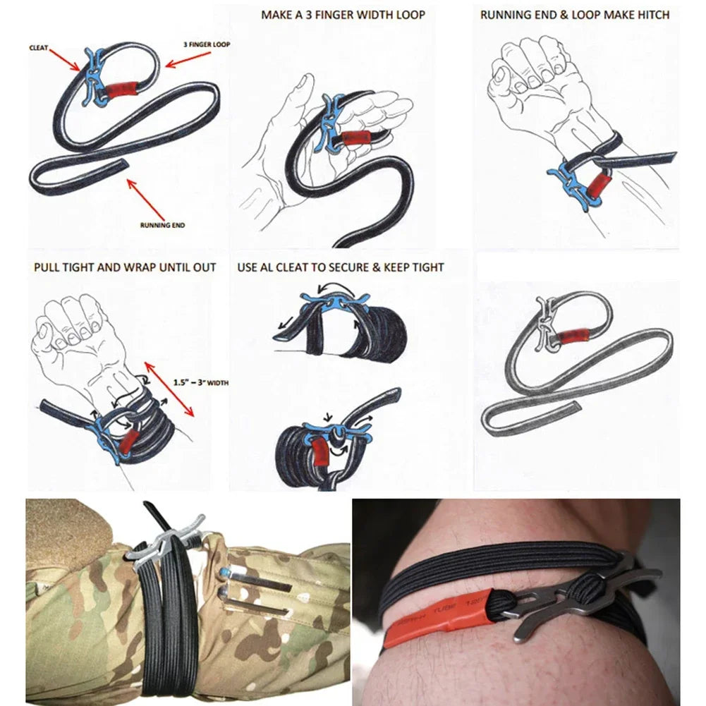 Outdoor Sports Military Fast Tourniquet,One-hand Operation Tourniquet Tactical Combat Emergency Tourniquet Outdoor Survival Gear