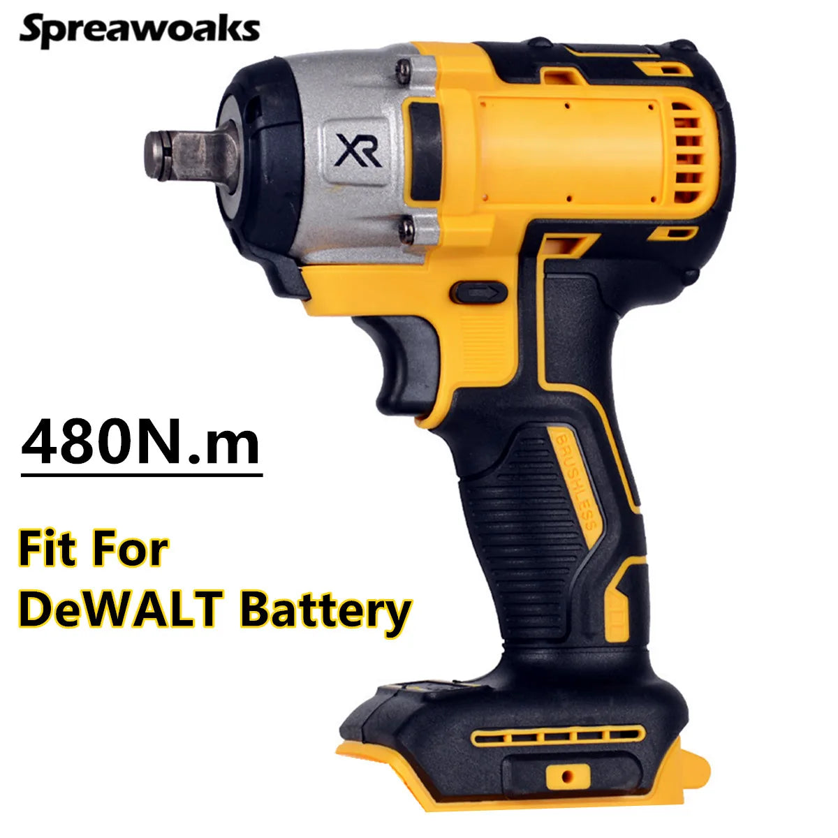 480/500/1200N.m Brushless Impact Wrench Electric Cordless Driver Car Repair 1/2 inch Power Tools For Dewalt 18V 20V Battery