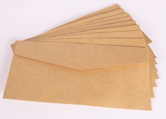 20pcs 22x11cm Blank leather large triangle flat open window envelope stationary paper  envelopes for letters