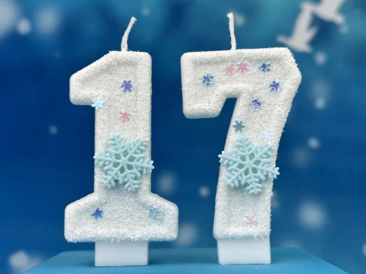 Frozen Birthday Candle for Cakes 0-9 Number Princess Cake Candle Party Decor Snowqueens Birthday Candle for Girl