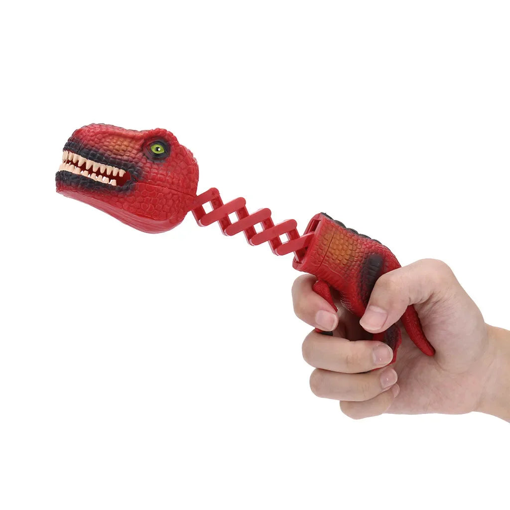 1PC Creative Funny Spoof Shark Telescopic Spring Manipulator Clip Bite Hand Dinosaur Prank Parent-child Interaction Toys