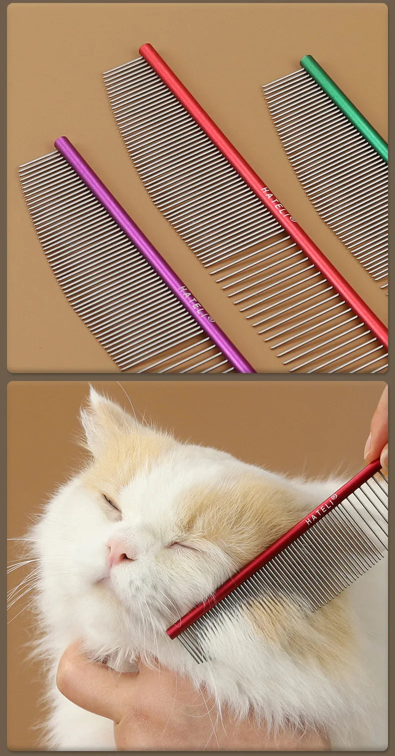 Ultra-light Pet Comb Aviation Aluminum Comb Dog High-end Grooming Comb Cat Dogs Cleaning Brush Pin Comb Hair Brush Dropshipping