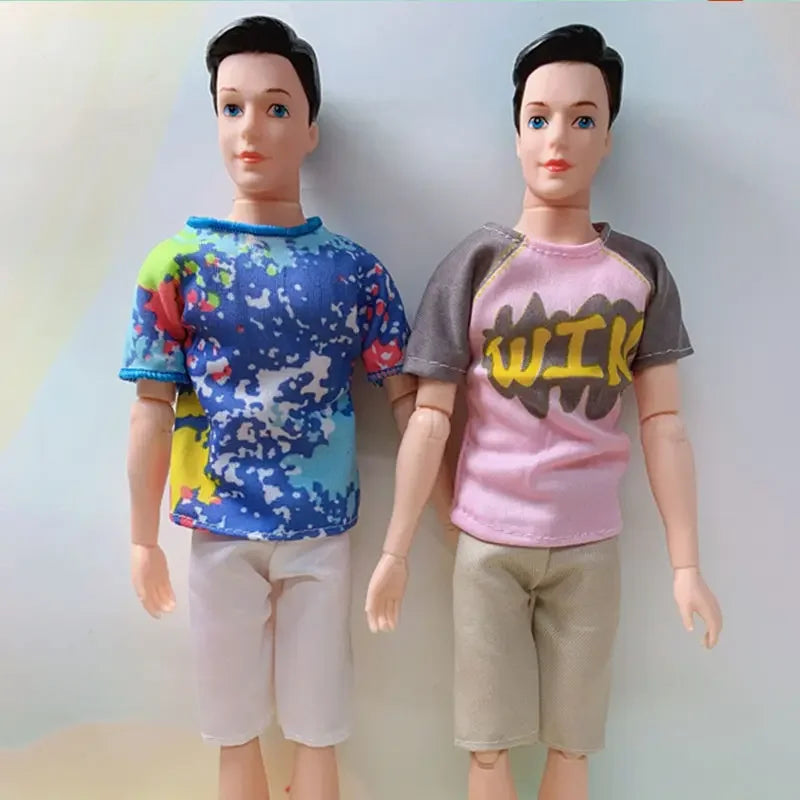 New 30cm Boy Friend Ken Doll Set Fashion Men Doll with Clothes Suit Children Play House Dress Up Toy Accessories