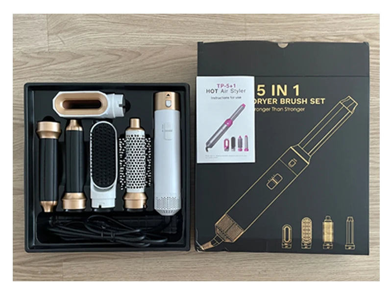 Hair Dryer 5 In 1  Hot Air Comb Curlers With Diffuser  Electric Blow Dryer Professional Complete   Multifunctional Hot Air Brush