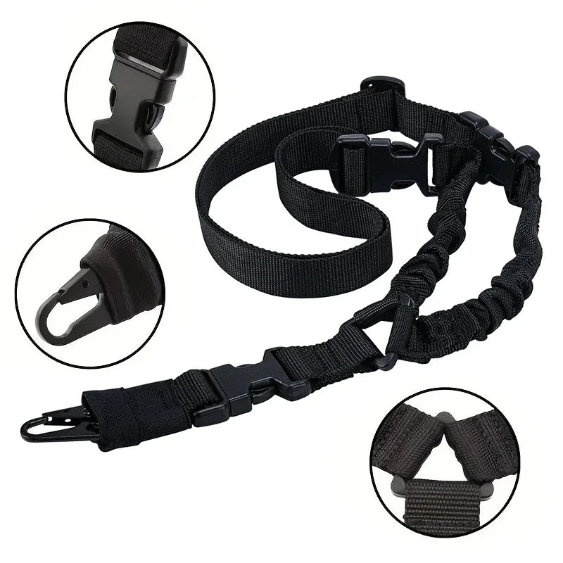 Tactical Single Point Gun Sling Shoulder Strap Rifle Rope Belt with Metal Buckle Shot Gun Ar15 Hunting Accessories Molle Gear