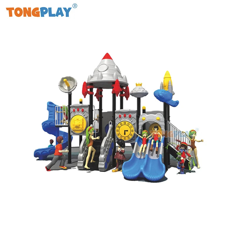 customized outdoor toys for toddler Space Series Children Garden Kids Toys Outdoor Equipment Plastic Slide