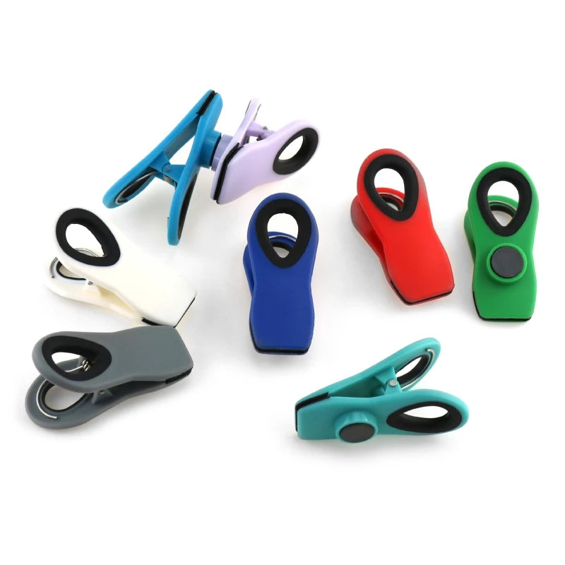 7 Pieces Magnetic Clips Refrigerator Whiteboard Wall Fridge Magnetic Memo Note Clips for Home Office School Stationary