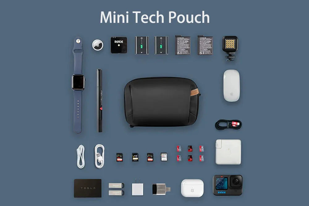 PGYTECH Tech Pouch Organizer Bag Waterproof Small Electronics Tech Organizer Pouch For Cables, Phone Batteries