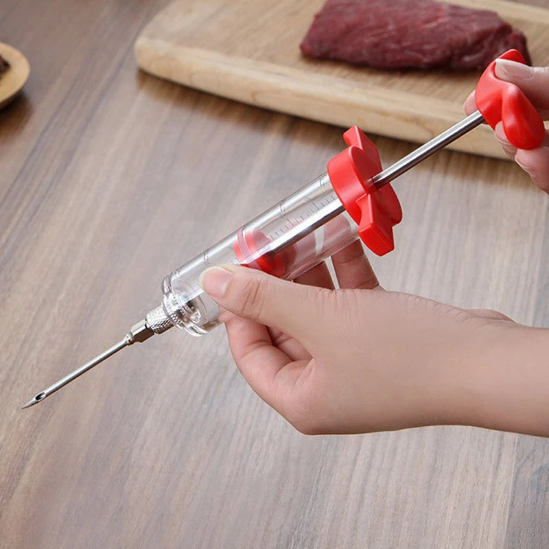 Roast Juice Syringe Seasoning Syringe Turkey Needle Marinated Beef Steak Barbecue Seasoning Syringe Needle kitchen Catering Tool