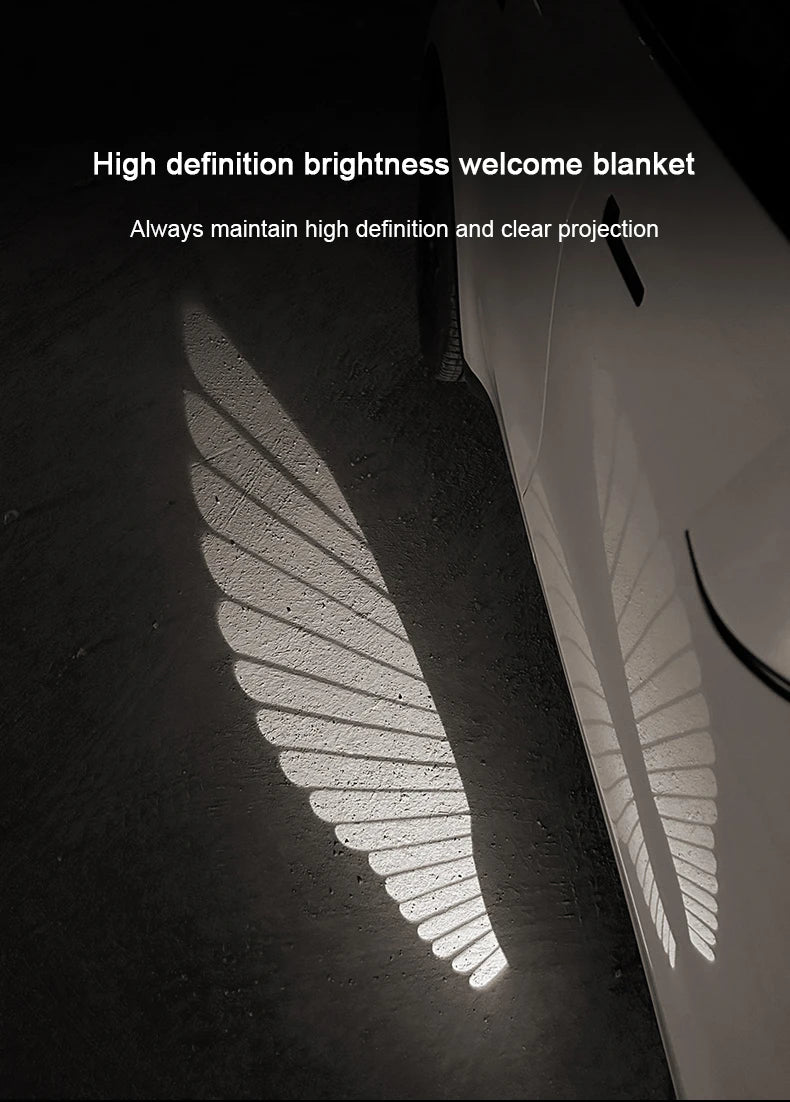 New Angel Wings Light Car Projector LED Shadow Light Welcome Lamp Auto Accessories For BMW Volkswagen Honda Mercedes-Benz