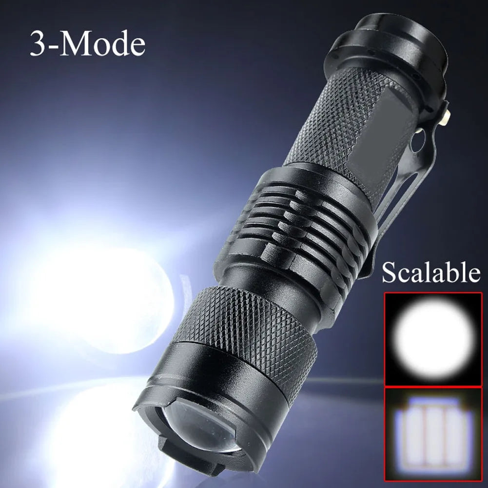 300Lumens 7W Waterproof Lanterna Zoomable Led Flashlight Red Light Torch 3Mode Penlight Portable Led Lights for AA/14500 battery