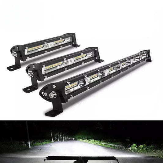 LED Small Single Row Long Strip Work Light Off-road Light Grille Spotlight Suitable for Off-road Vehicles and Trucks