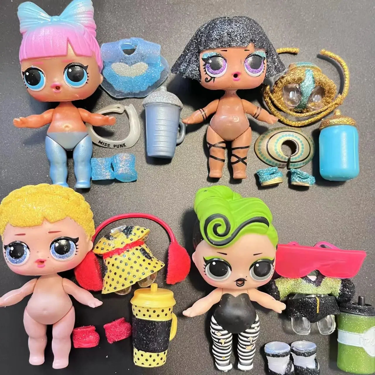 5pcs/set （1 Doll + 1 Clothes + 1 Shoes + 1 Baby Bottle + 1 Accessories) LOL Doll Original 8cm Big Sisters Girls DIY Toys Gifts