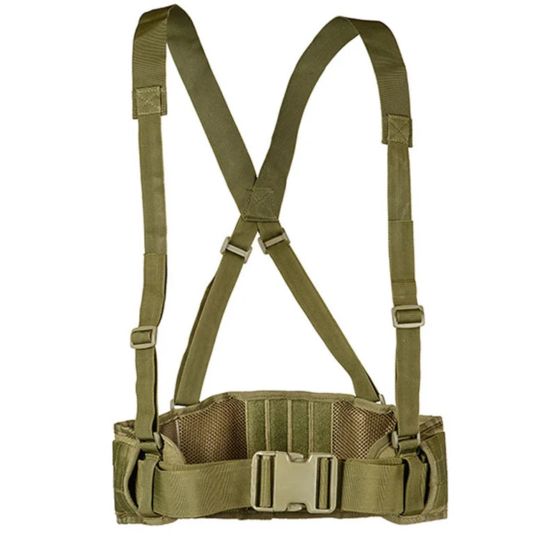 Tactical Molle Waist Belt Outdoor Hunting Military Padded Waist Belt Combat Patrol Belt Nylon Adjustable Waistband Men