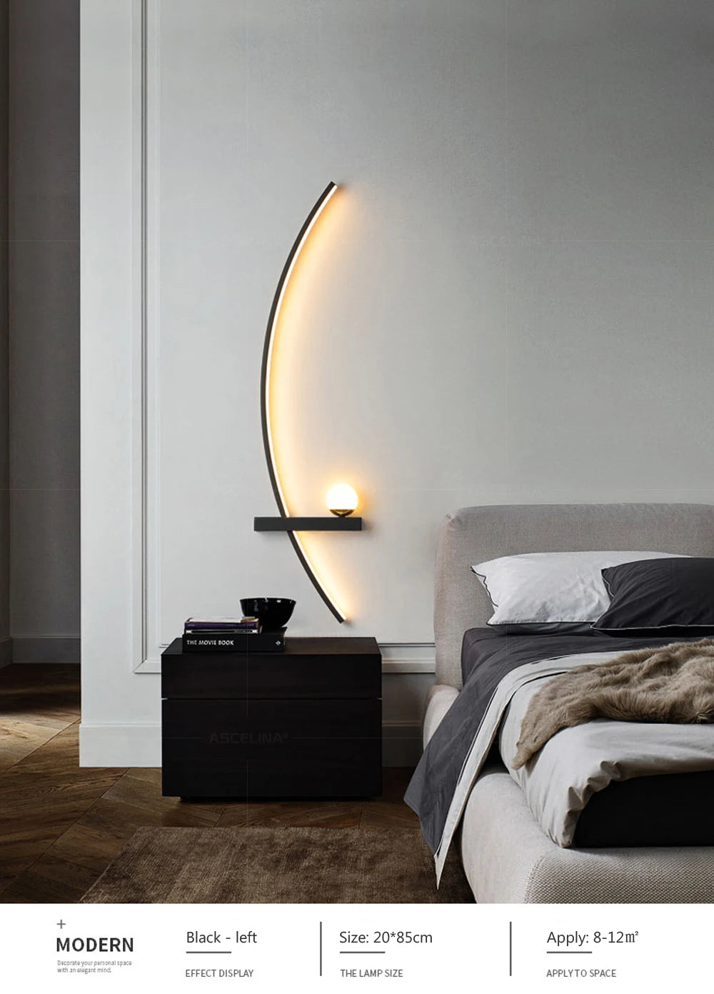 Nordic LED Wall Lamps Minimalist Lines Decorative Wall Sconces Bedroom Living Room Corridor Modern Aesthetic Lighting Luminaires