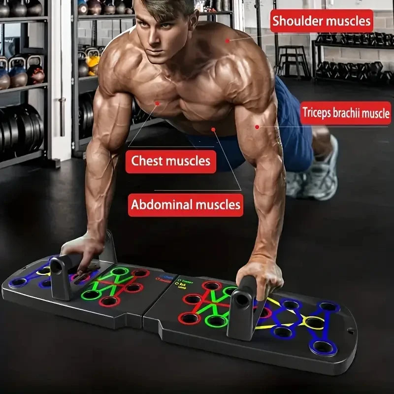 1pc Multifunctional Push Up Board, Portable Foldable Push-up Board, Home Workout Equipment, For Chest Muscle Exercise