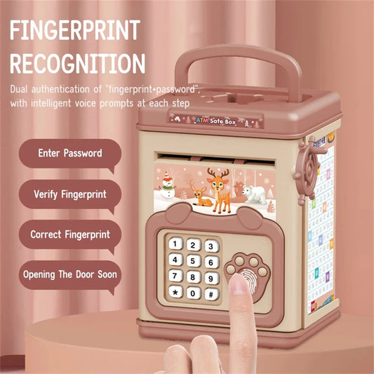 Secure Your Money With This Fun Music Cartoon Fingerprint Password Box - Perfect For Kids!