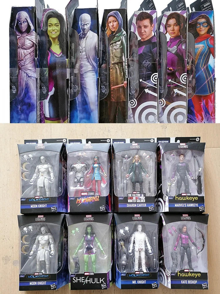 Marvel Legends Action Figure Movable Model Toy Collection Moon Knight Ms Marvel She Hulk Sharon Carter Hawkeye Kate Bishop