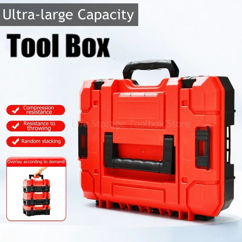 Multifunctional Tool Box Plastic Stacked Toolbox Organizer Suitcase Tool Storage Hard case Portable Large Capacity Toolbox